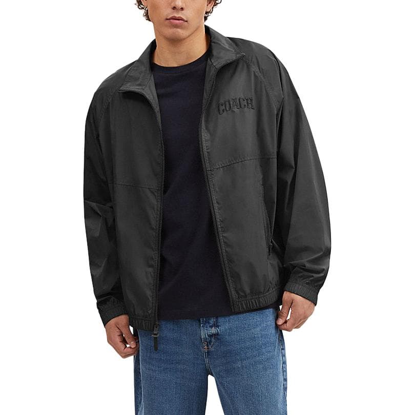 Куртка COACH SS24 Logo Zip Jacket Black - изображение 2