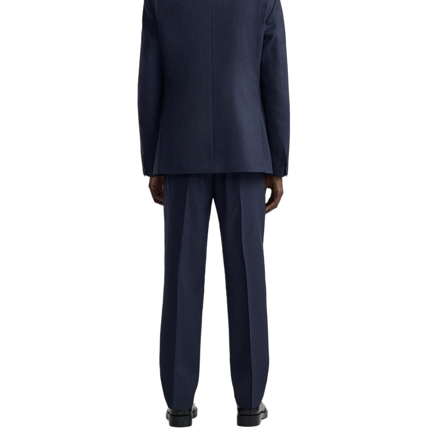 ZARA Slim Fit Pinstripe Trousers Blue - изображение 3