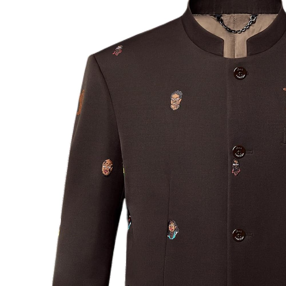 Куртка Louis Vuitton SS24 Embroidered Jacket Brown - изображение 6