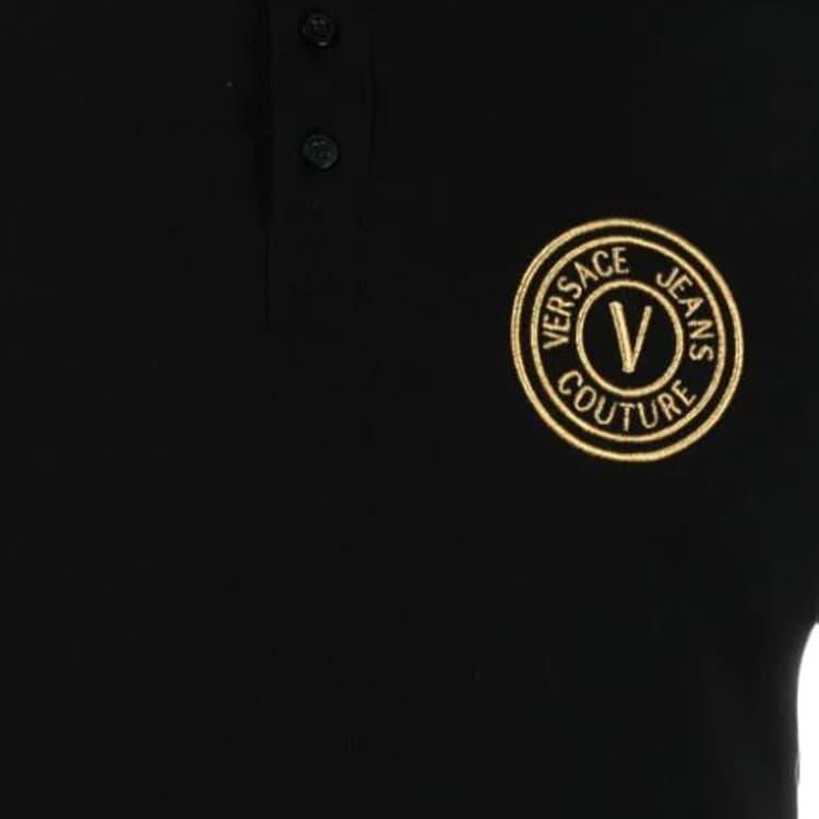 Поло VERSACE JEANS COUTURE Мужское Поло Черное - изображение 8