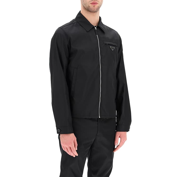 Куртка Prada SS21 Logo Zip Jacket Black - изображение 3