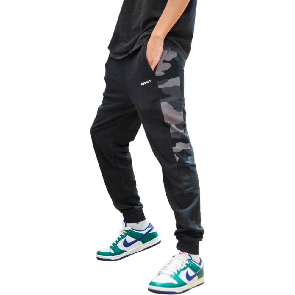 Штаны Adidas Neo Черные Мужские Вязаные Спортивные Штаны - изображение 3