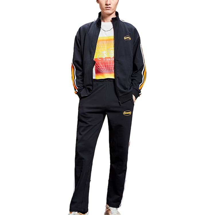 LiNing Sports Fashion Zip Sweatshirt Set Black - изображение 6