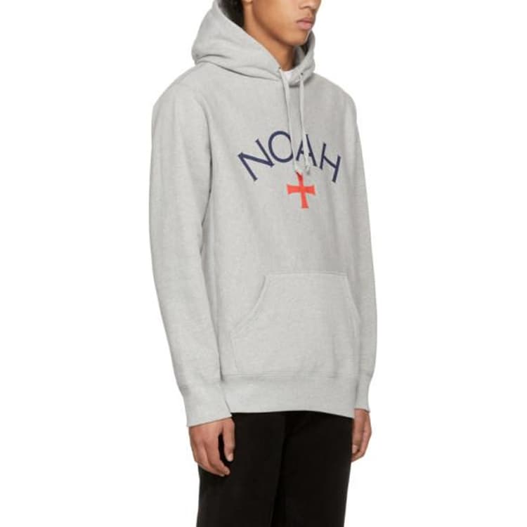 Худи NOAH Core Logo Hoodie Heather Grey - изображение 5