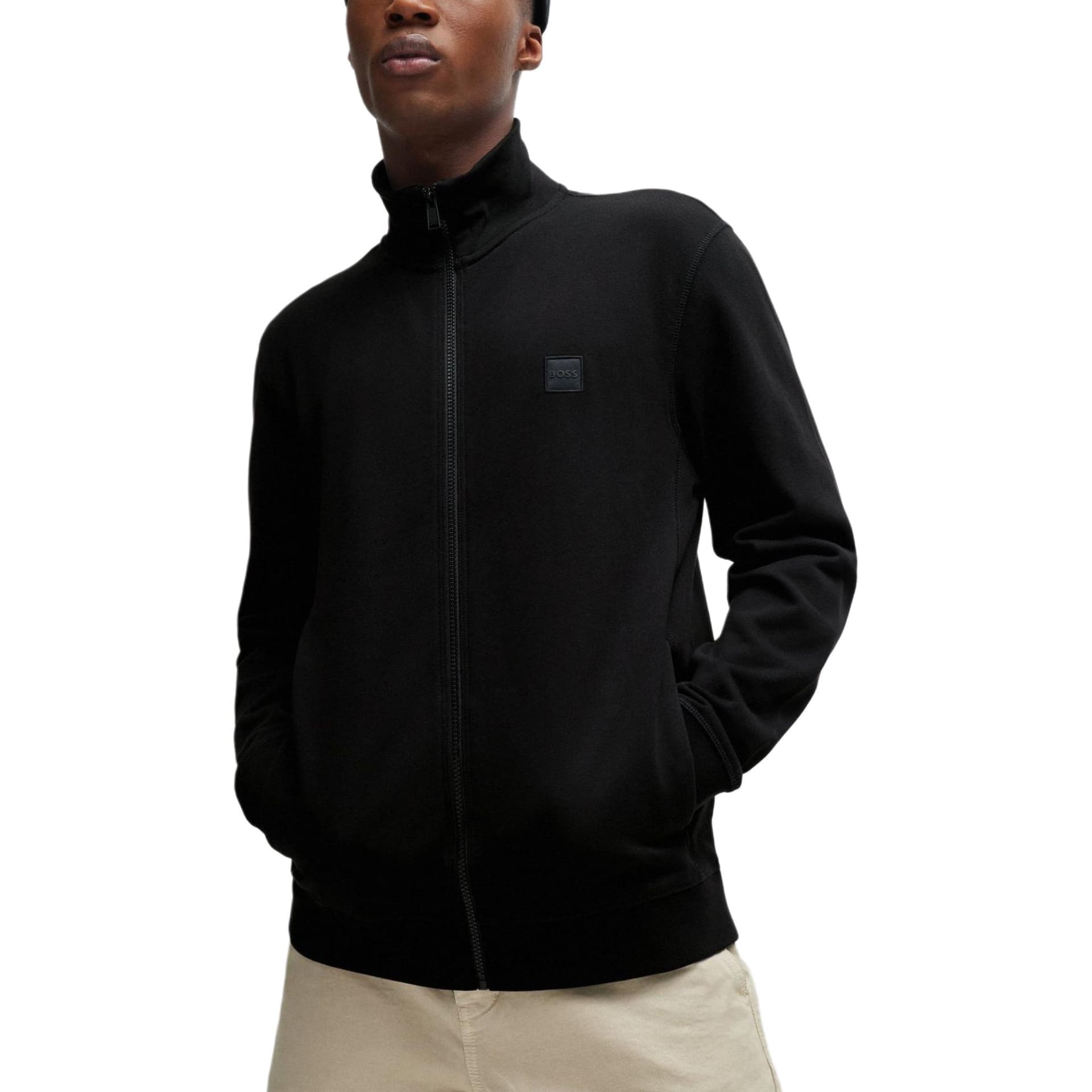 Куртка HUGO BOSS Cotton-Terry Zip-Up Jacket With Logo Patch - изображение 4
