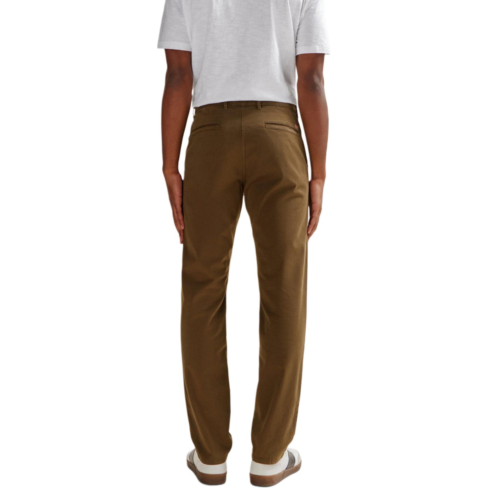 Штаны HUGO BOSS Slim-Fit Chinos In Stretch-Cotton Satin - изображение 3