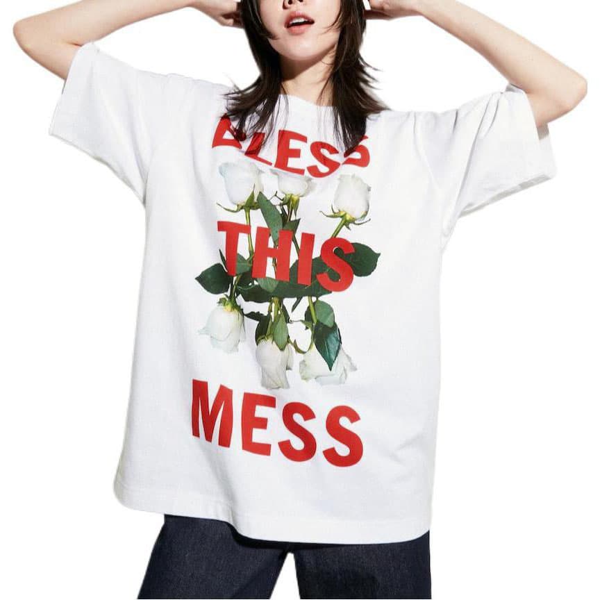 Футболка UNIQLO bless this messLogoT — фото 3