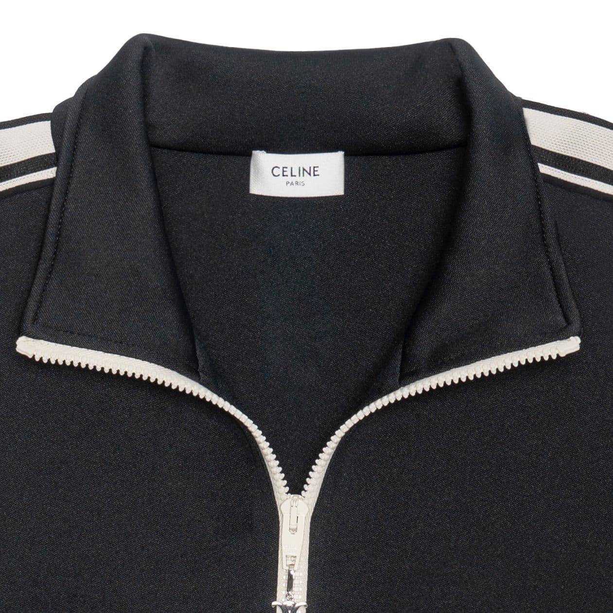 Кофта CELINE Logo Embroidered Zip Sweatshirt Black - изображение 5