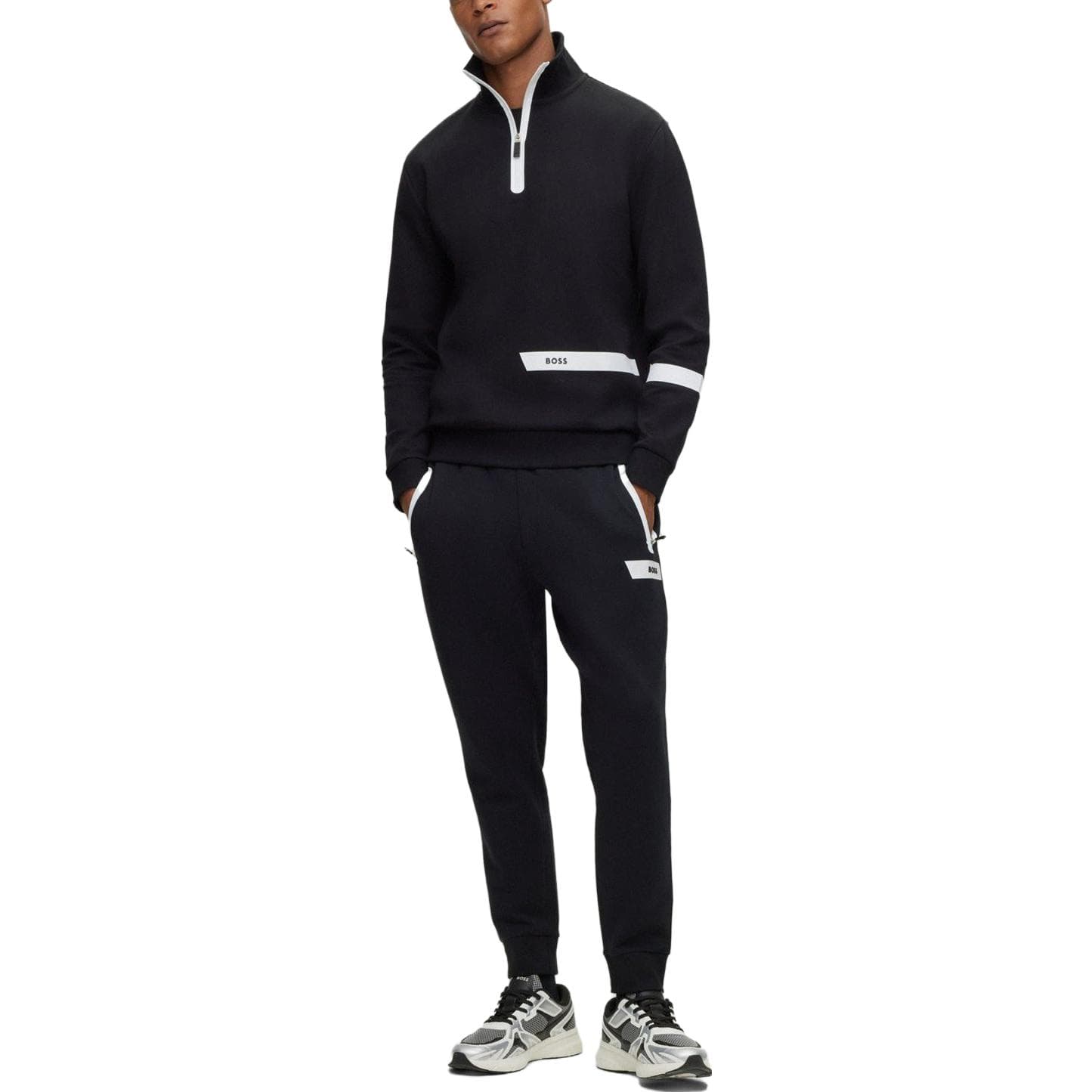 Штаны HUGO BOSS Cotton-Blend Tracksuit Bottoms With Logo Stripe - изображение 2