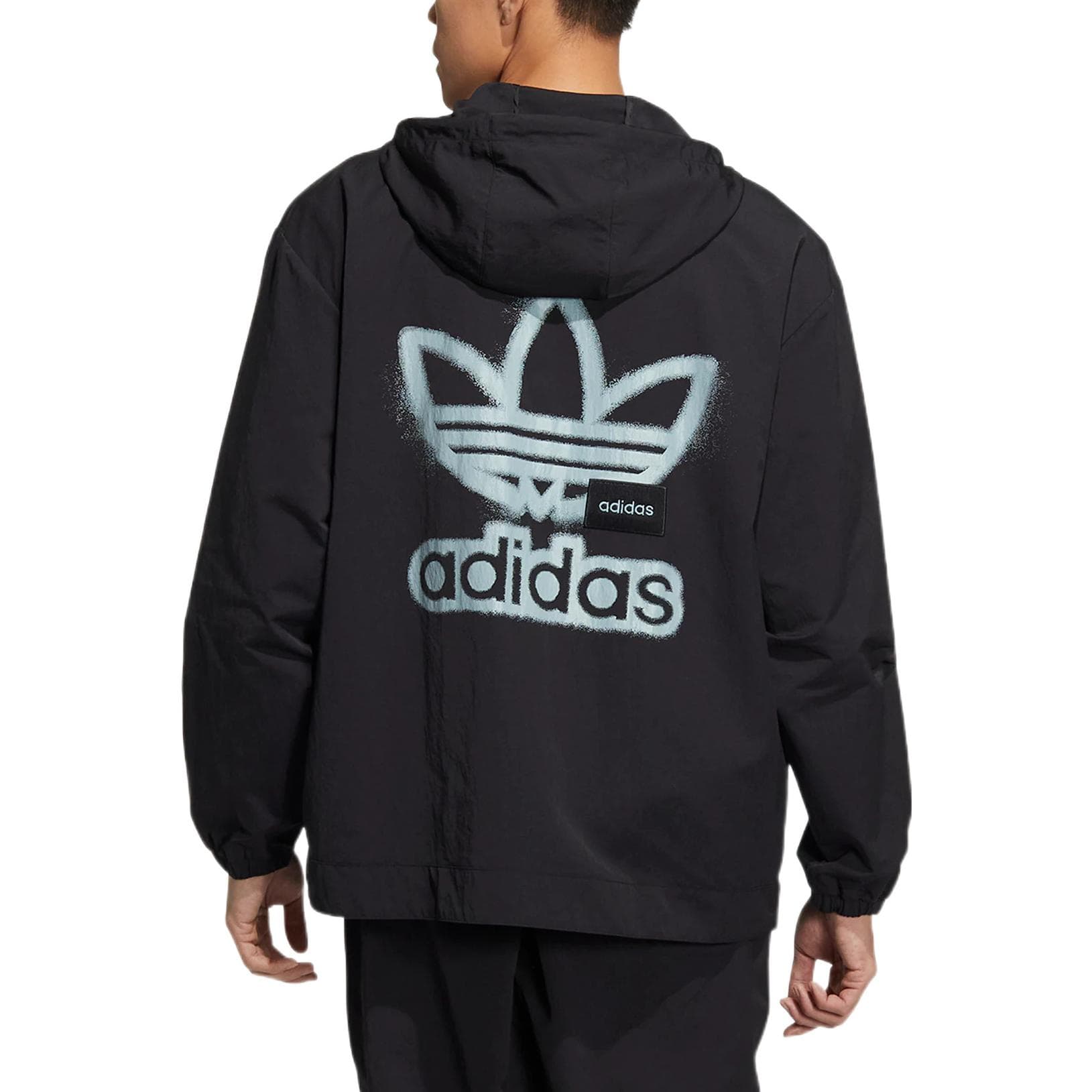 Куртка adidas Originals Logo Hoodie Jacket Black - изображение 4