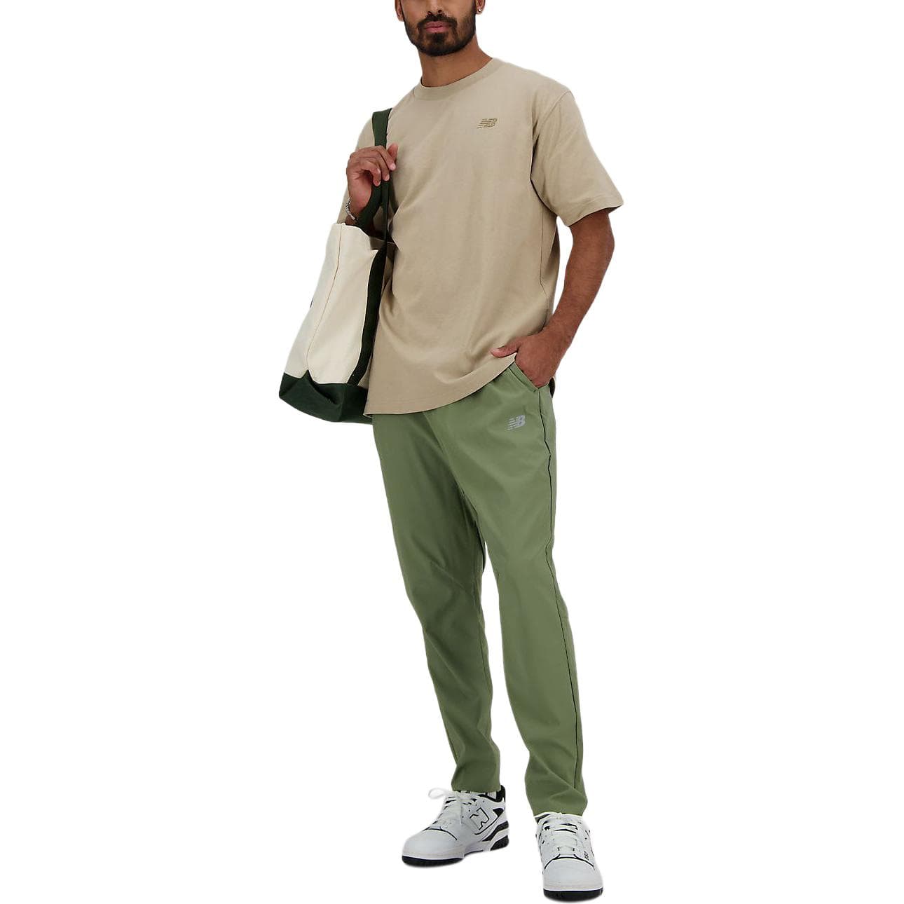 Штаны New Balance AC Tapered Pant 29" Logo - изображение 4