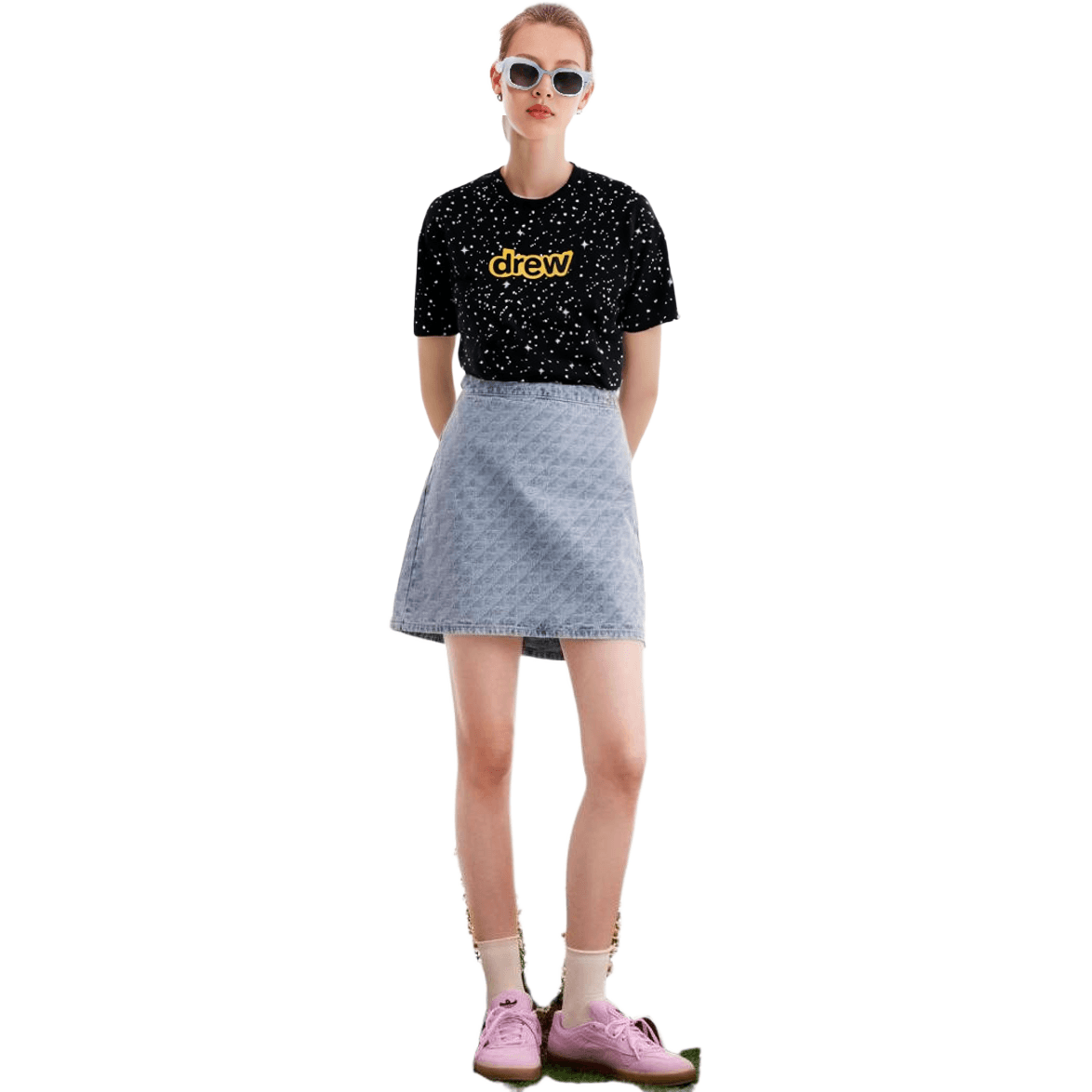 Футболка Drew House logo Secret Ss Tee - Secret Starry Night T - изображение 6