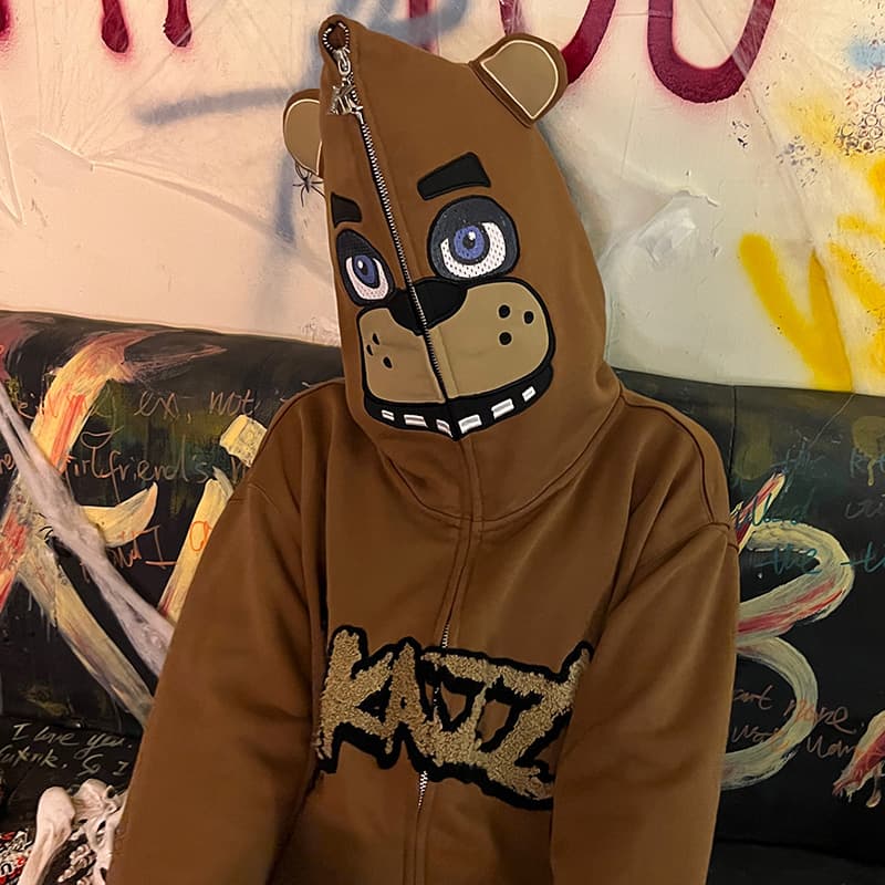 Худи KAKAZZY Bear Hoodie Full Zip - изображение 6