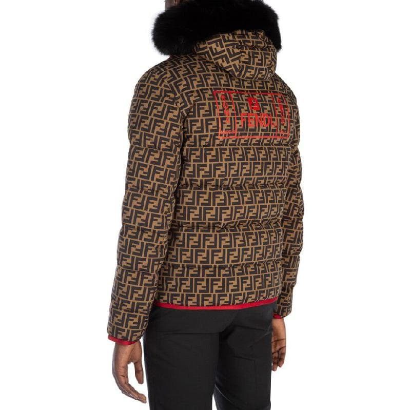Куртка Fendi SS23 Printed Down Hoodie Jacket Brown - изображение 3