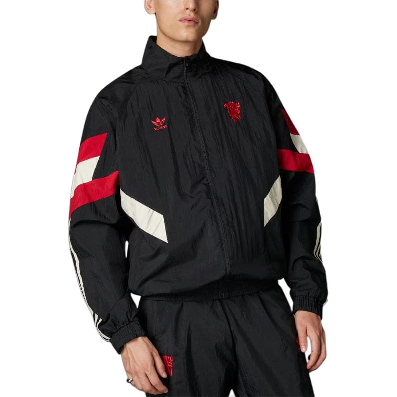 Куртка Adidas Originals Manchester TRACK TOP Куртки Пальто Мужской Черный - изображение 3