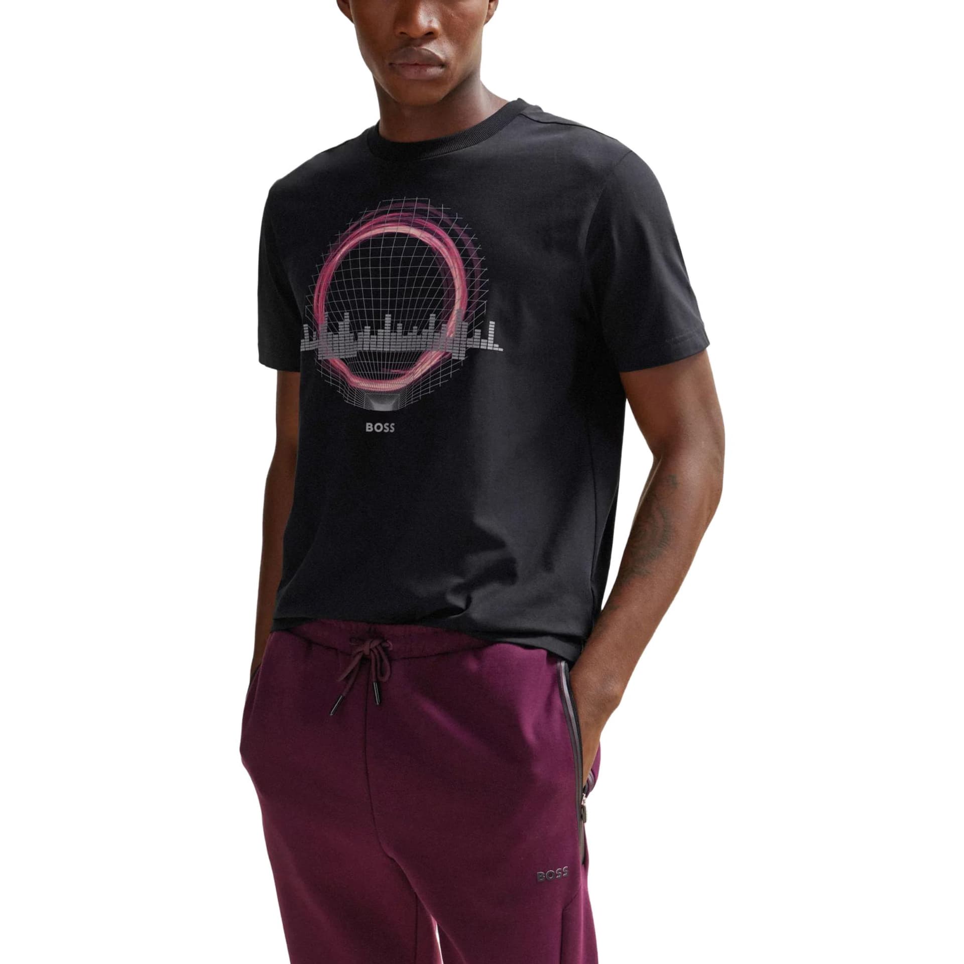 Футболка HUGO BOSS FW23 Stretch-Cotton Regular-Fit T-Shirt With Seasonal Artwork T - изображение 2