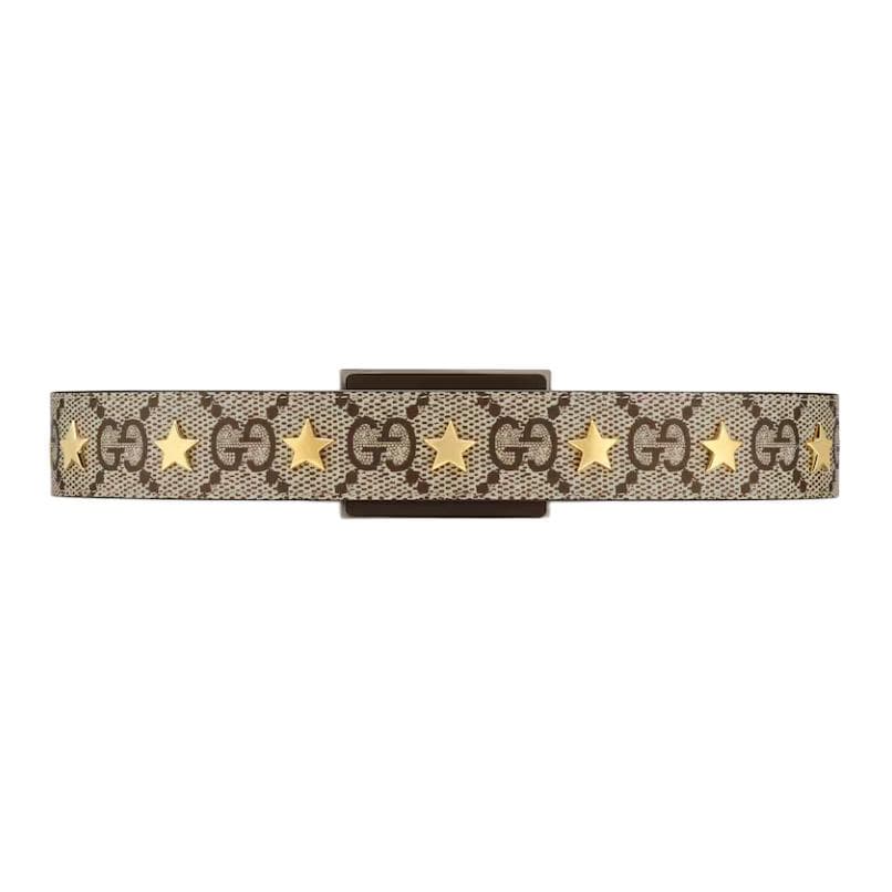 Ремень GUCCI Холщовая кожа мужские ремни бежевый эбеновая ширина корпуса 4 см - изображение 2