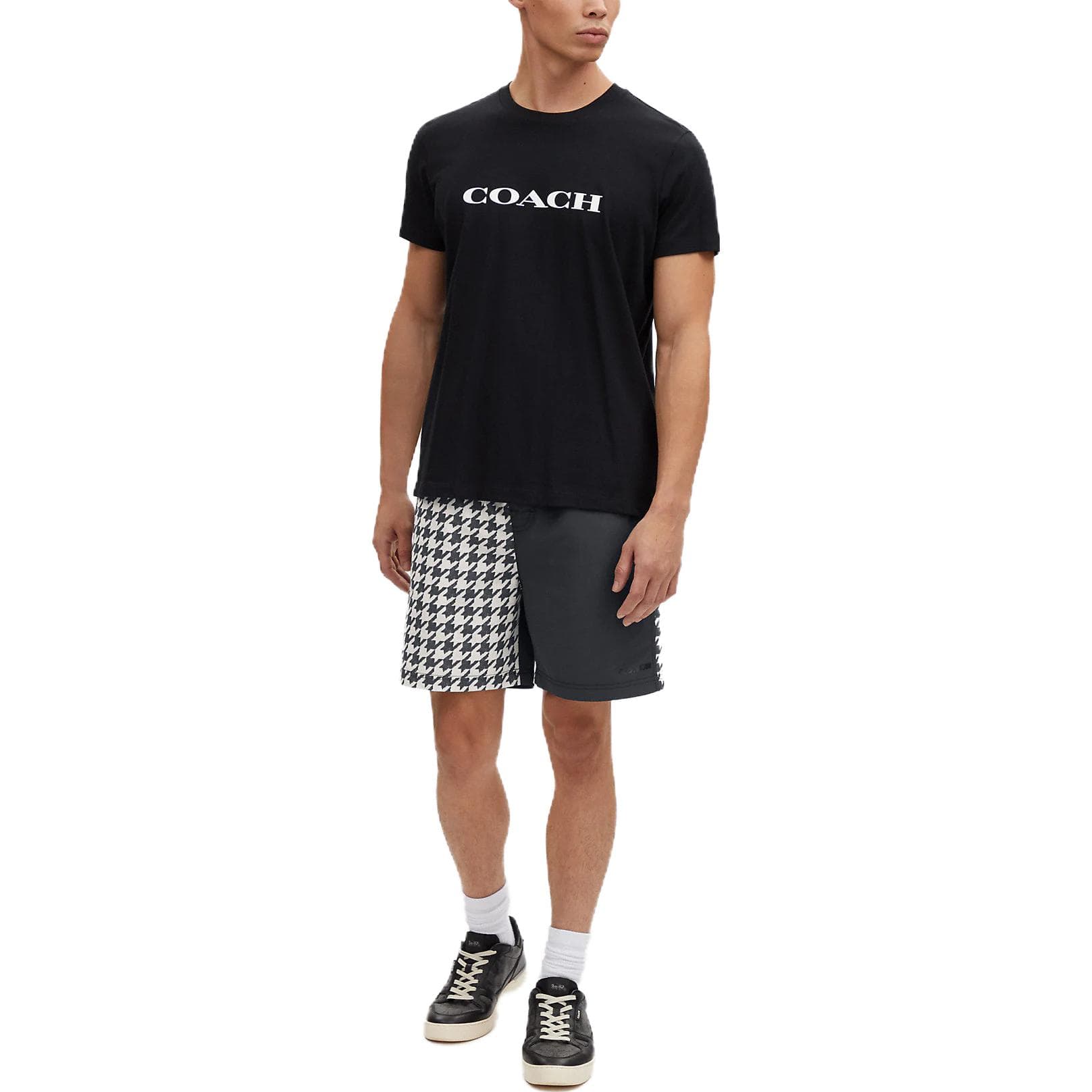 Шорты COACH Printed Mid-Rise Shorts Black - изображение 2