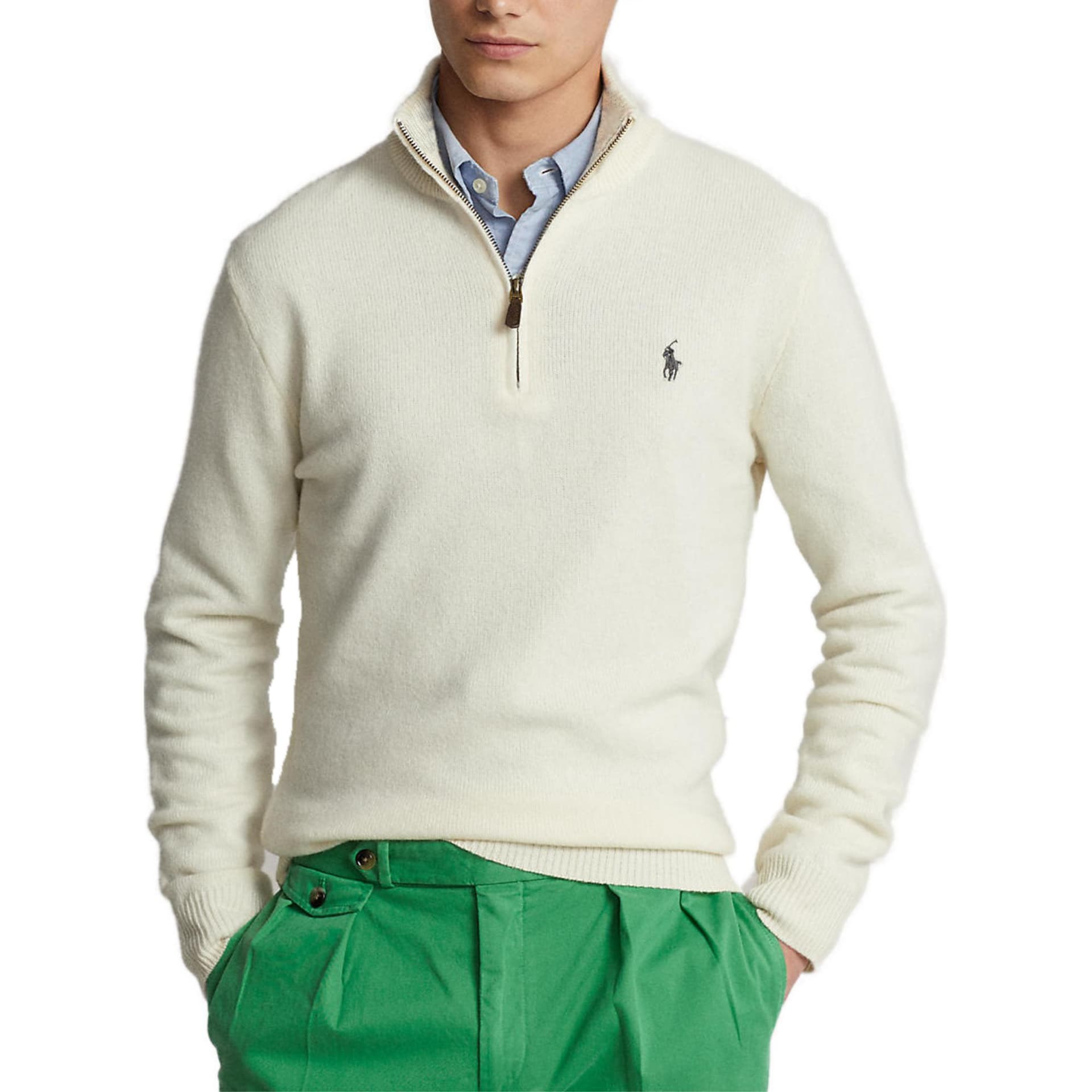 Кофта Polo Ralph Lauren Half-Zip Sweater White - изображение 2
