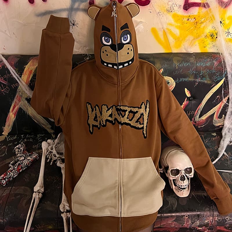 Худи KAKAZZY Bear Hoodie Full Zip - изображение 7