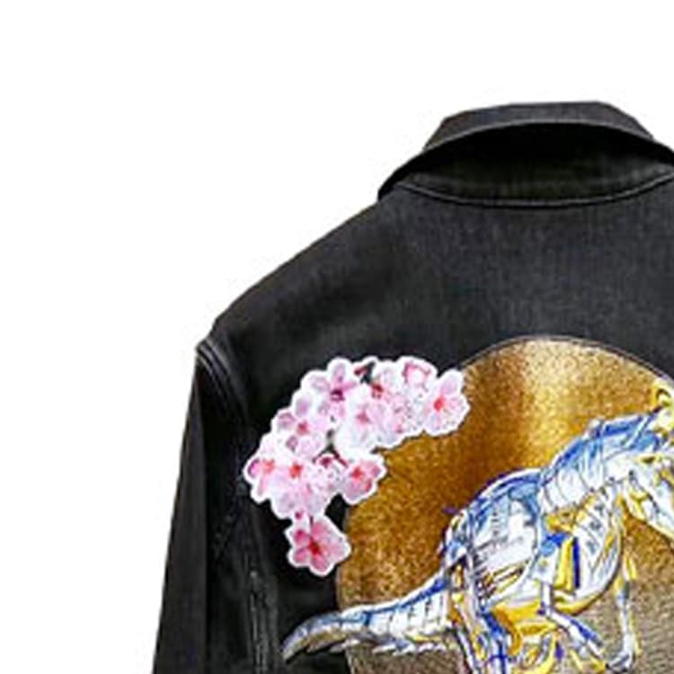 Джинсовая куртка DIOR x Sorayama Embroidered Denim Jacket - изображение 4
