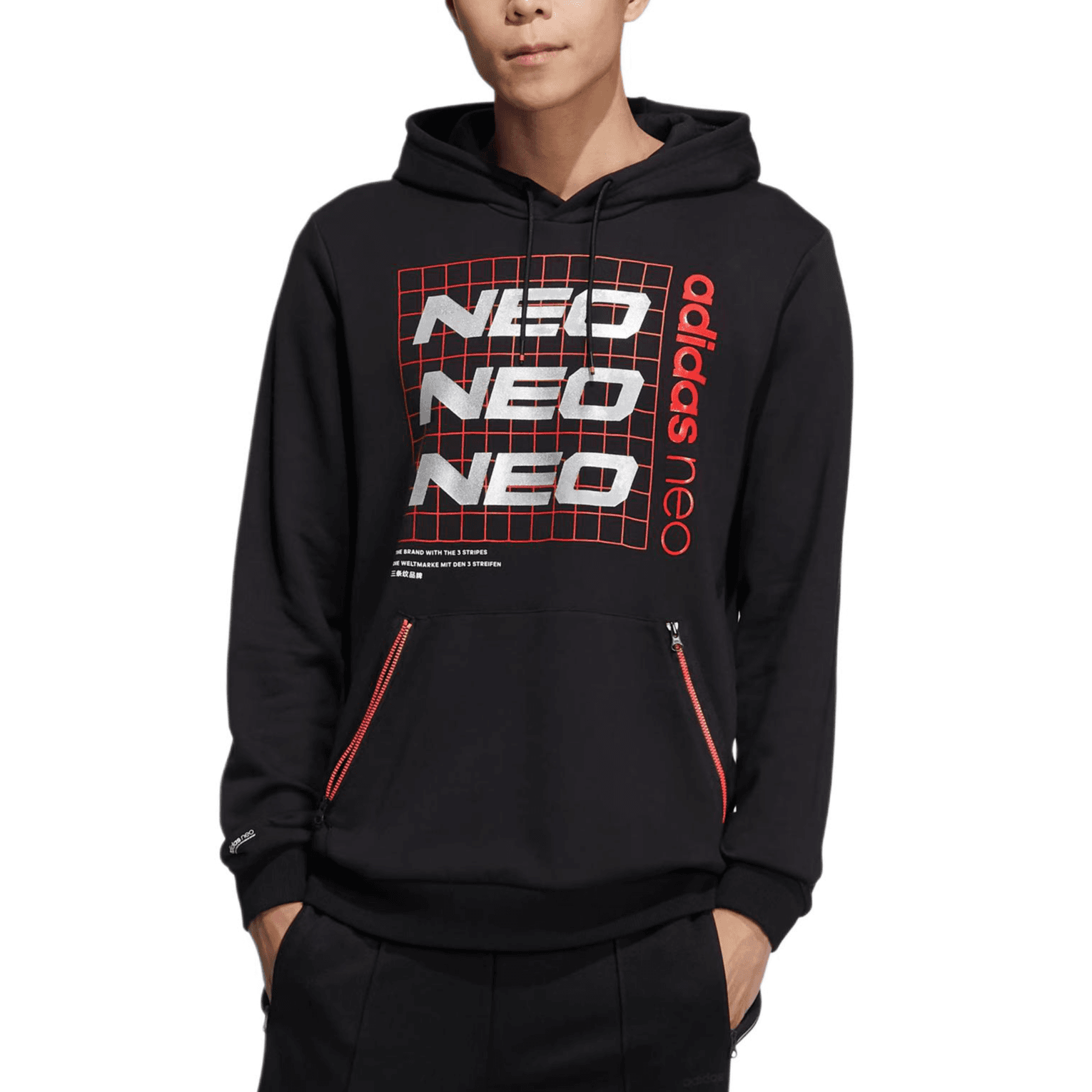 Худи Adidas Neo Черные Мужские Толстовки - изображение 4