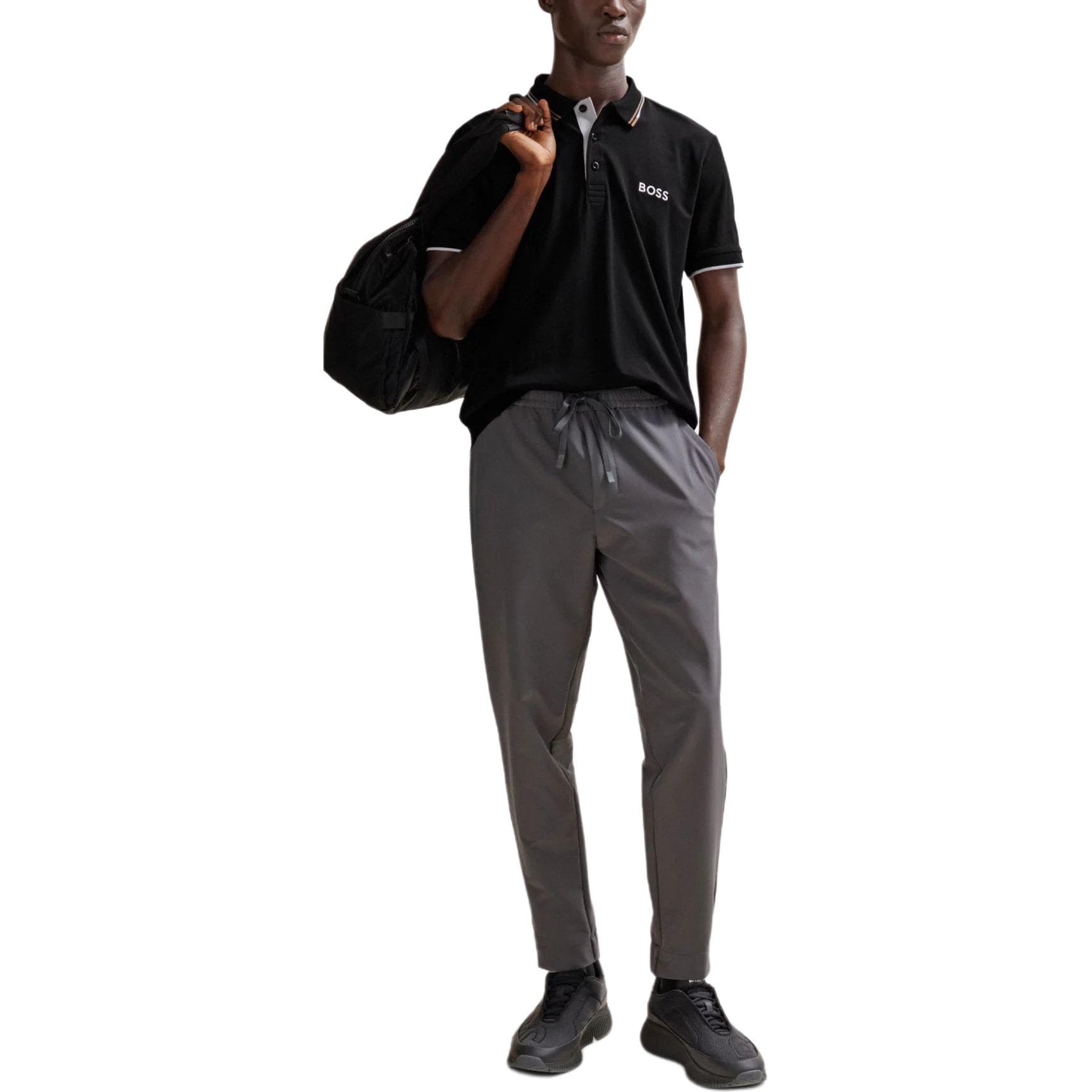 Поло HUGO BOSS SS24 Cotton Blend Polo Shirt With Contrast Logos Polo - изображение 2