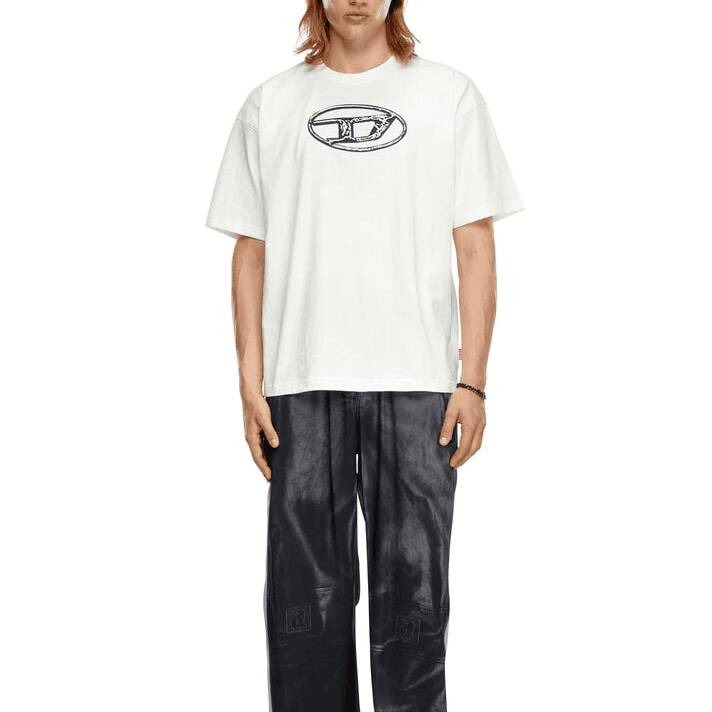 Футболка DIESEL OVAL-D logoT - изображение 2