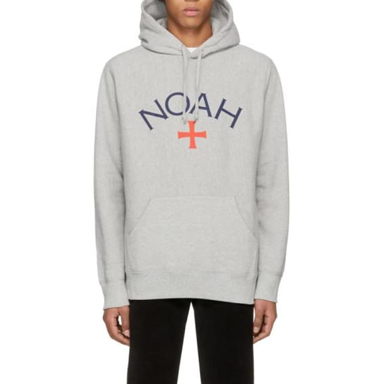 Худи NOAH Core Logo Hoodie Heather Grey - изображение 2