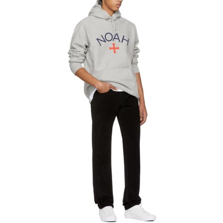 Худи NOAH Core Logo Hoodie Heather Grey - изображение 3