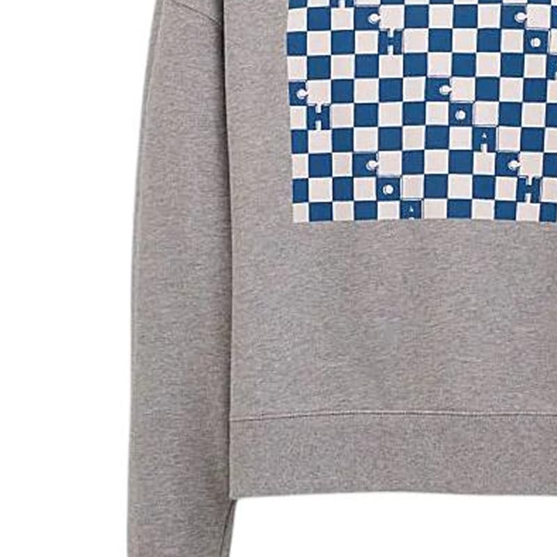 Кофта Coach SS24 Checkerboard Crewneck Sweatshirt Gray - изображение 4