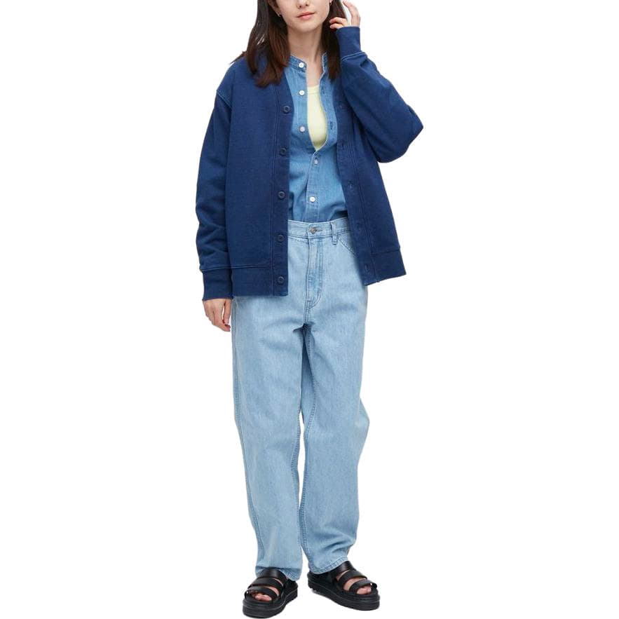 Штаны UNIQLO Небесно-голубые унисекс джинсы - изображение 3