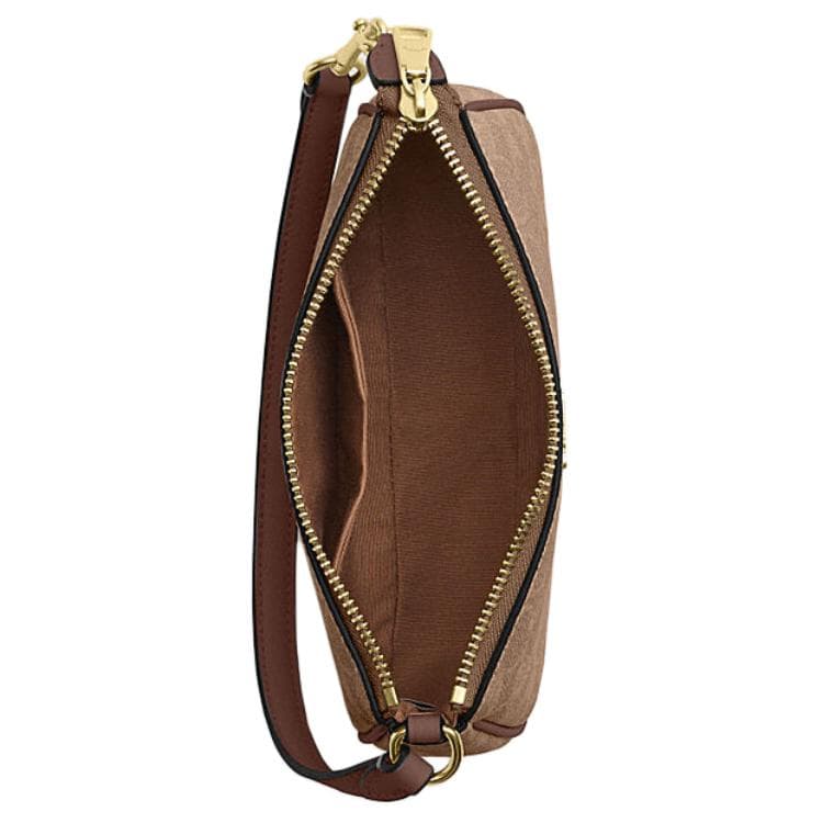 Мини-сумка COACH Nolita Искусственная кожа Одно плечо Сумка Маленькая Женская Коричневая Желтая и Коричневая - изображение 3
