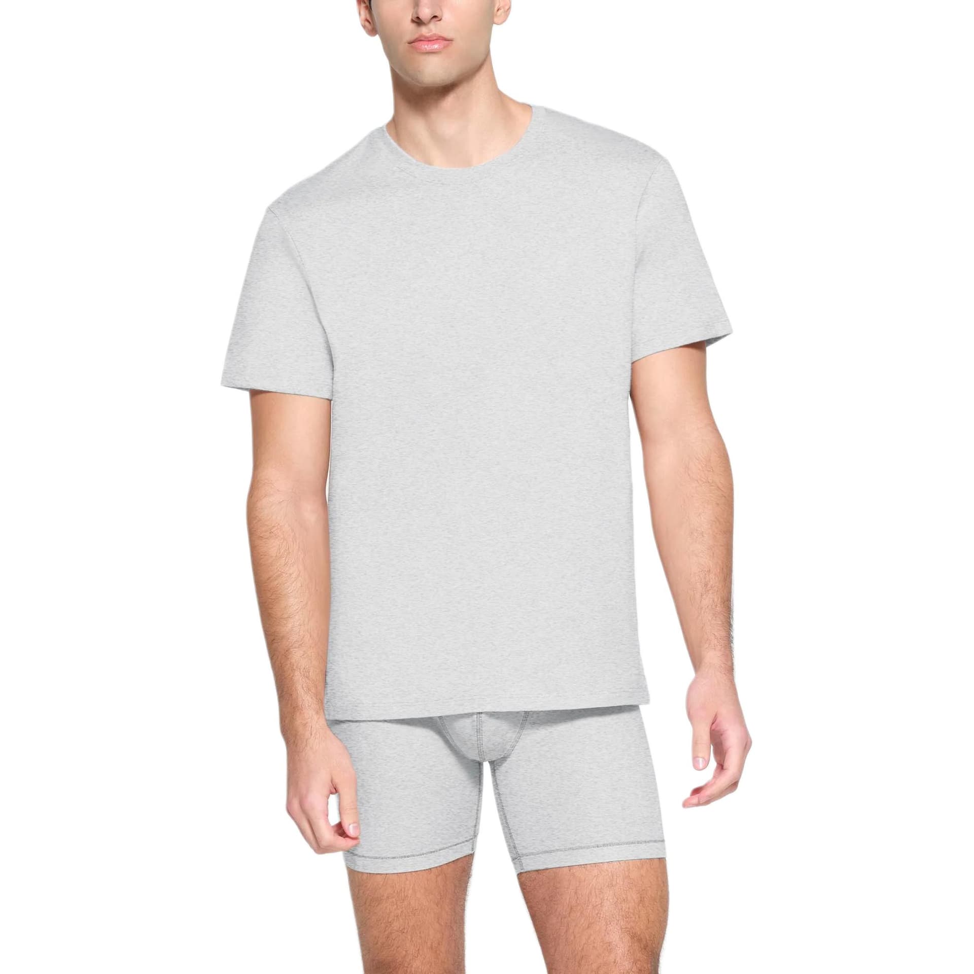 Футболка SKIMS MENS CLASSIC T-SHIRT T LIGHT HEATHER GREY - изображение 2