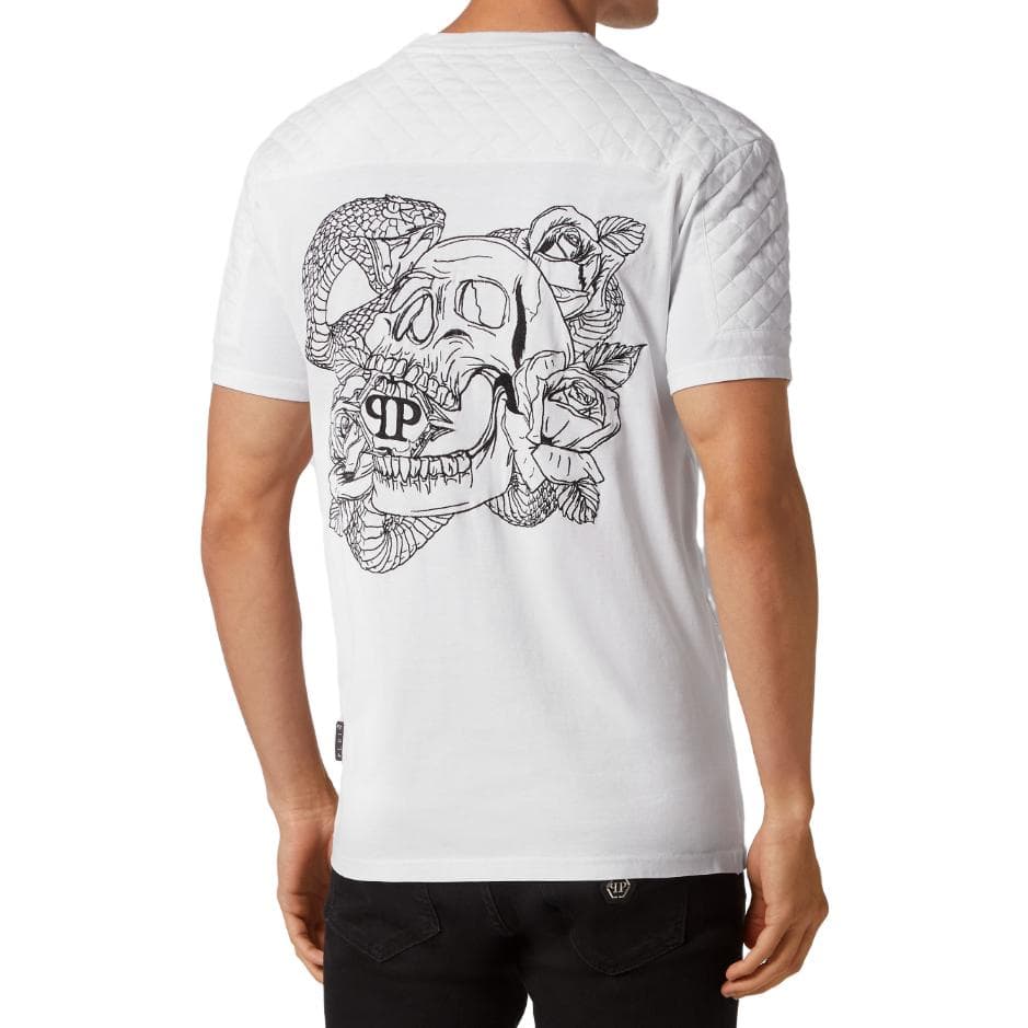 Футболка PHILIPP PLEIN FW23 T-Shirt Round Neck Ss Snake T - изображение 3