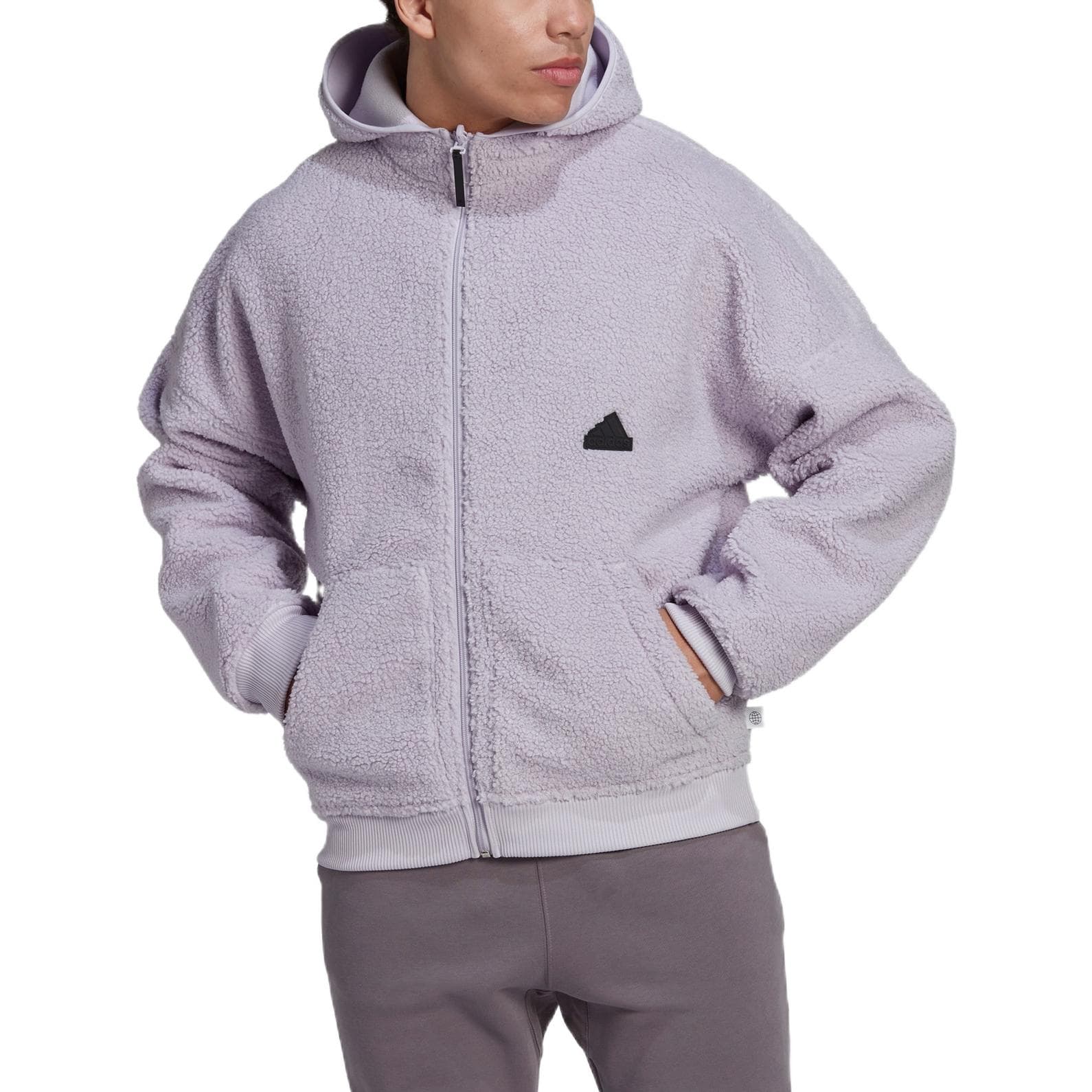 Куртка adidas New Polar Full Zip Sportswear Purple - изображение 2