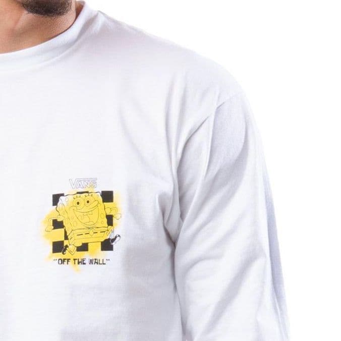 Футболка Vans SpongeBob T-Shirt Мужская Белая - изображение 7