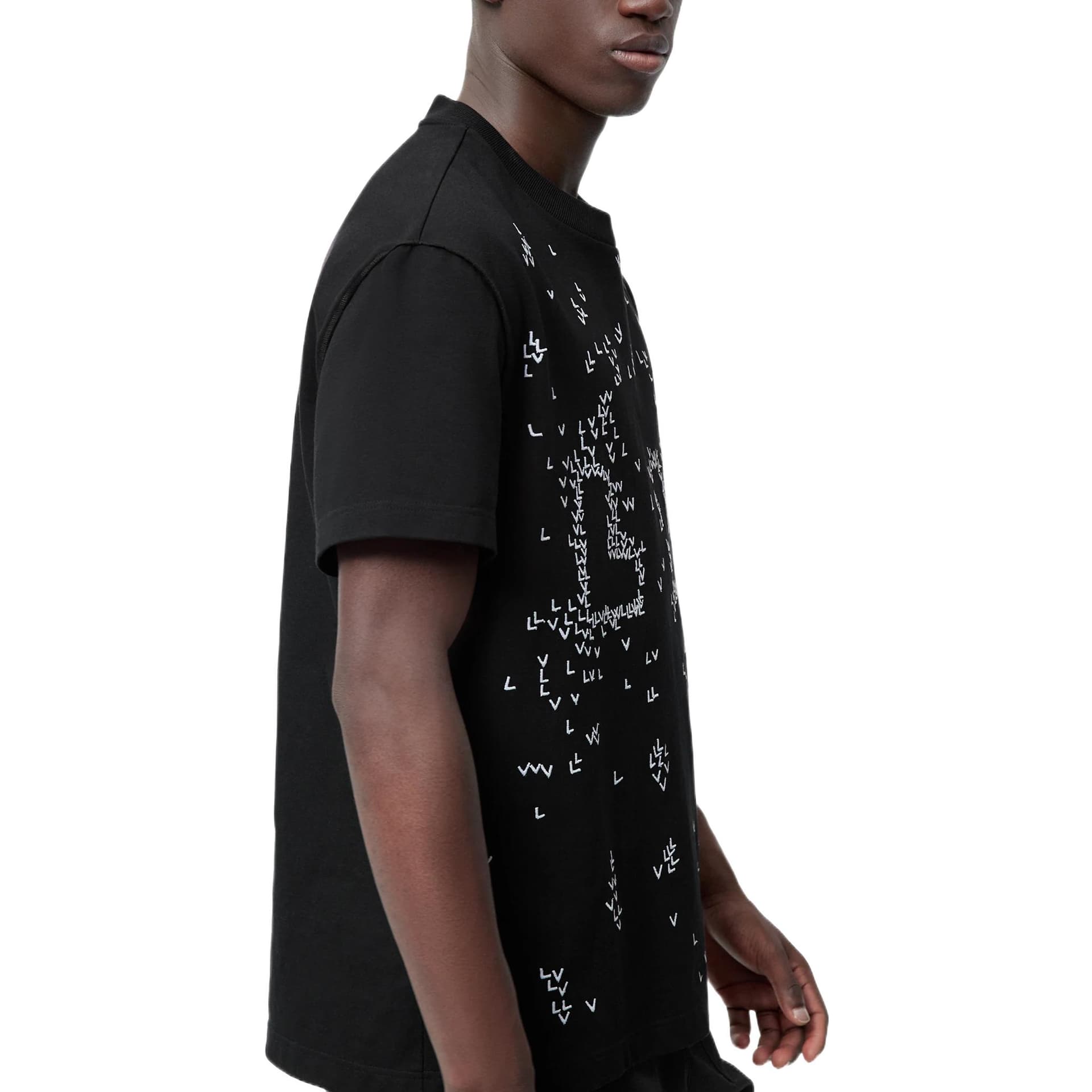 Футболка Louis Vuitton SS22 Spread Logo T-Shirt Black — фото 5