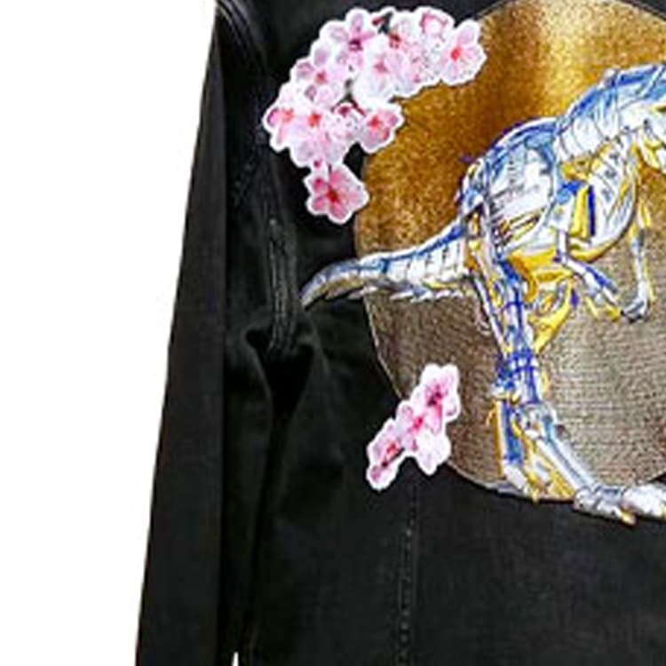 Джинсовая куртка DIOR x Sorayama Embroidered Denim Jacket - изображение 6