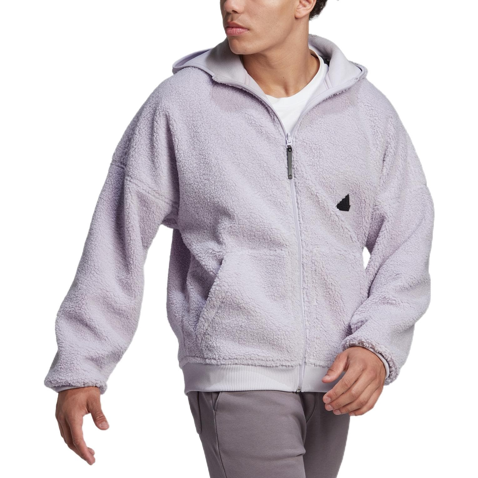 Куртка adidas New Polar Full Zip Sportswear Purple - изображение 4