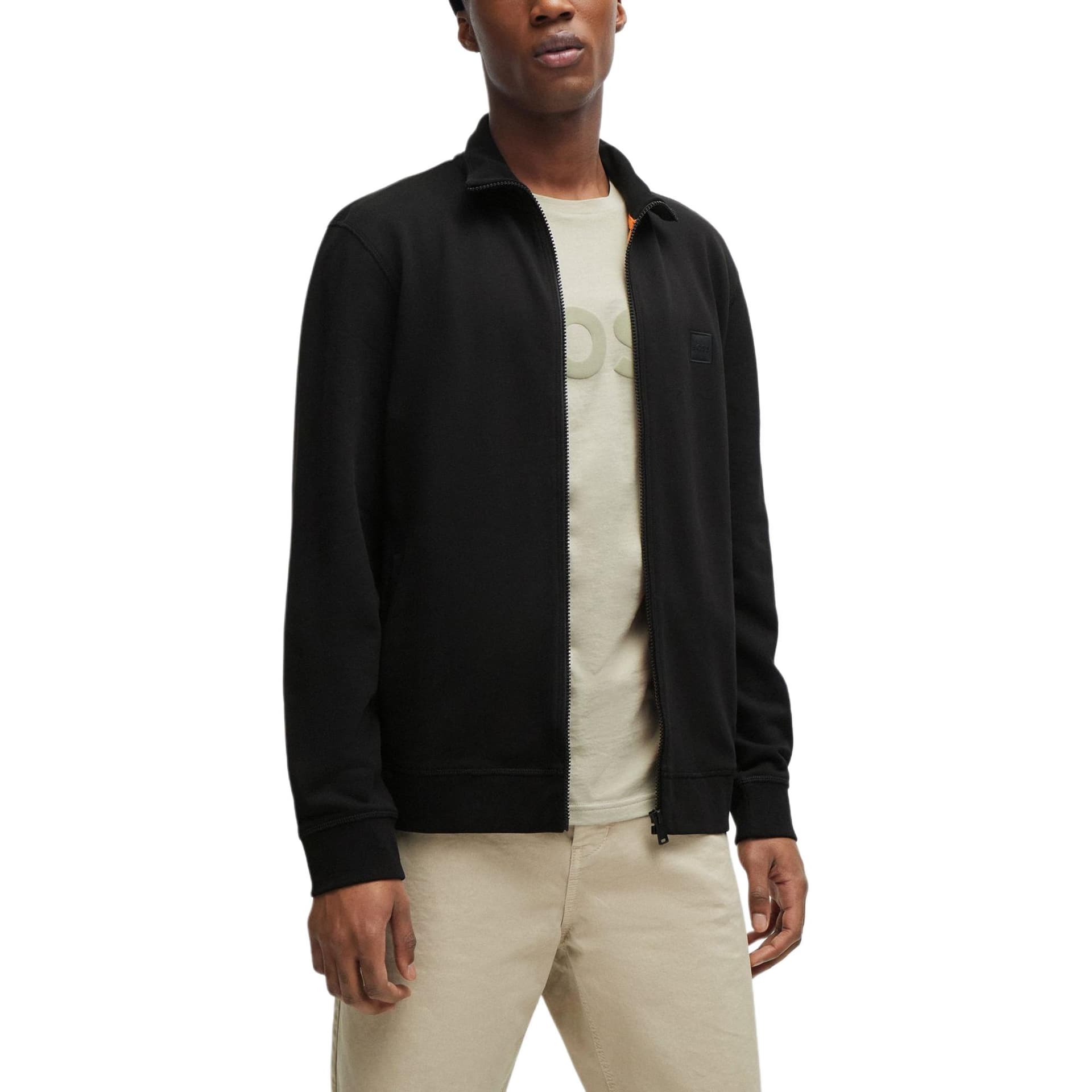 Куртка HUGO BOSS Cotton-Terry Zip-Up Jacket With Logo Patch - изображение 2