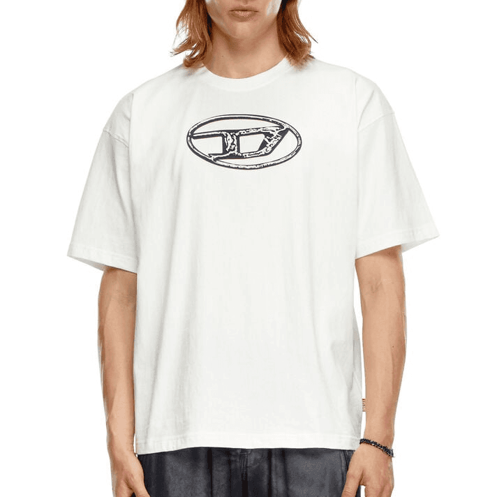 Футболка DIESEL OVAL-D logoT - изображение 4