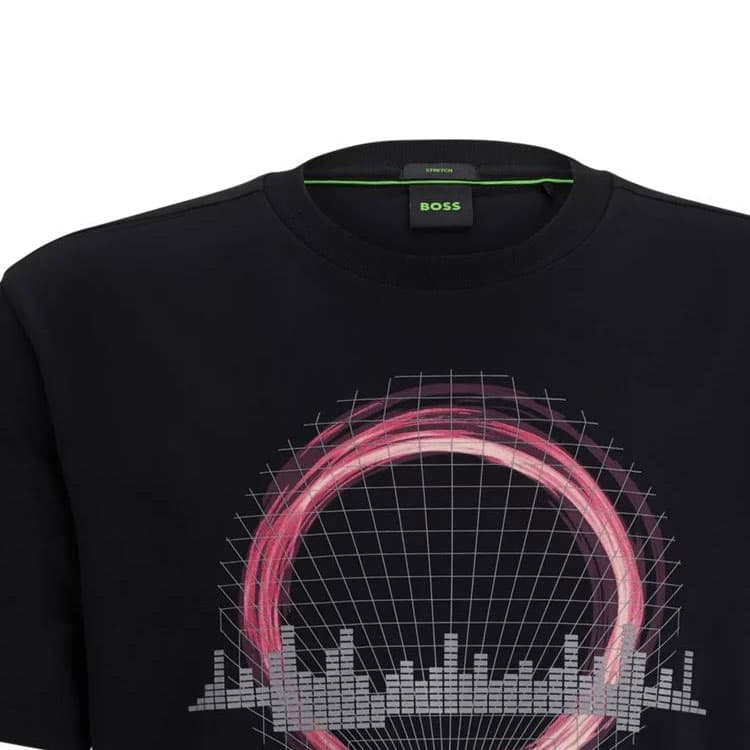 Футболка HUGO BOSS FW23 Stretch-Cotton Regular-Fit T-Shirt With Seasonal Artwork T - изображение 6