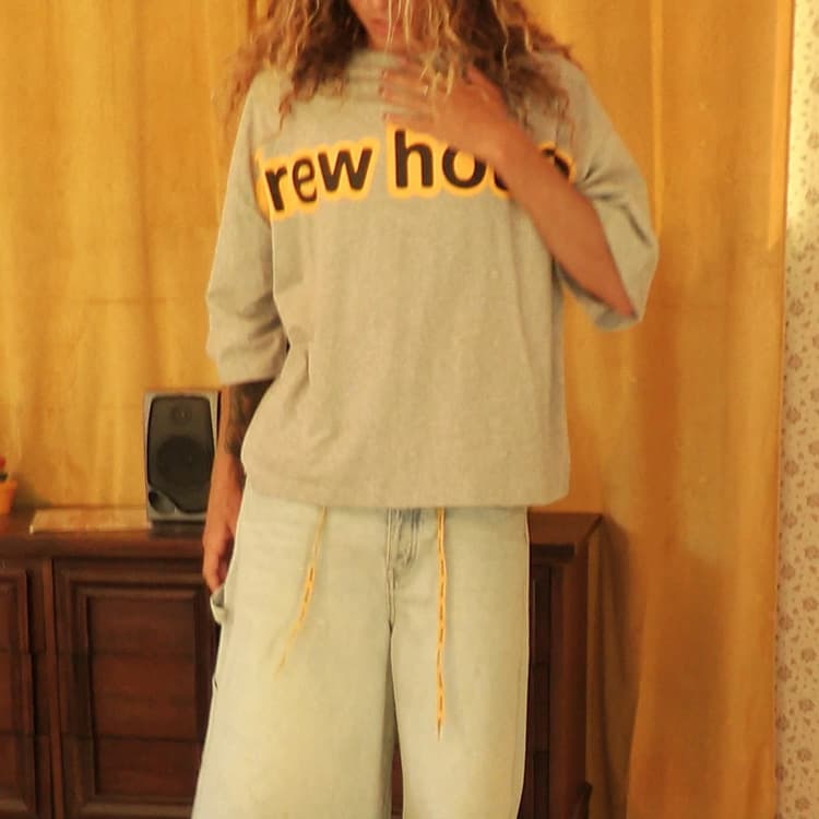 Футболка Drew House FW22 Boxy Ss Tee Heather Grey LogoT - изображение 3