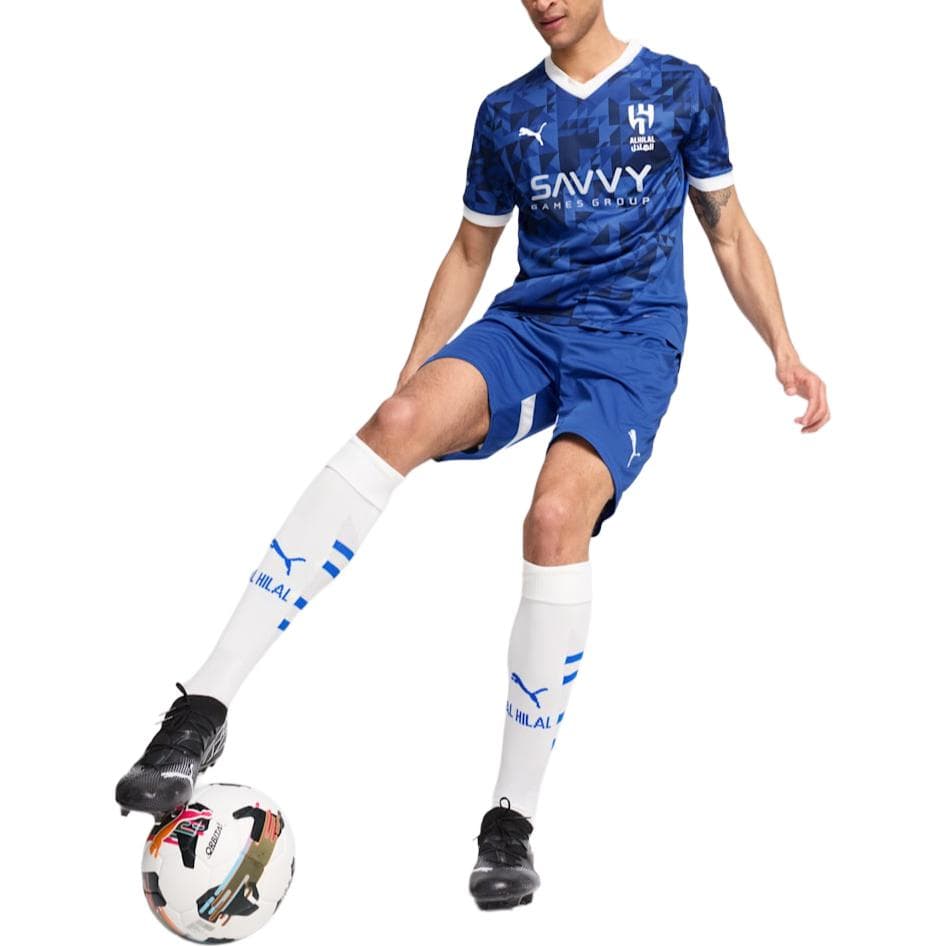 PUMA Leade Лунный AL Hilal Saudi F.C. 24 25 Домашняя Реплика Джерси Мужской Футбол Джерси Темно-синий Белый - изображение 3