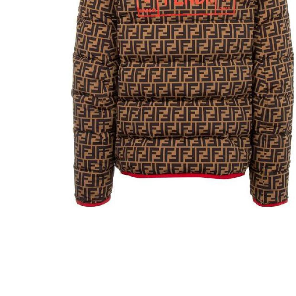 Куртка Fendi SS23 Printed Down Hoodie Jacket Brown - изображение 5