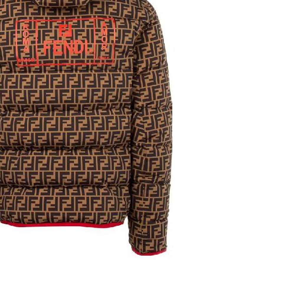 Куртка Fendi SS23 Printed Down Hoodie Jacket Brown - изображение 6