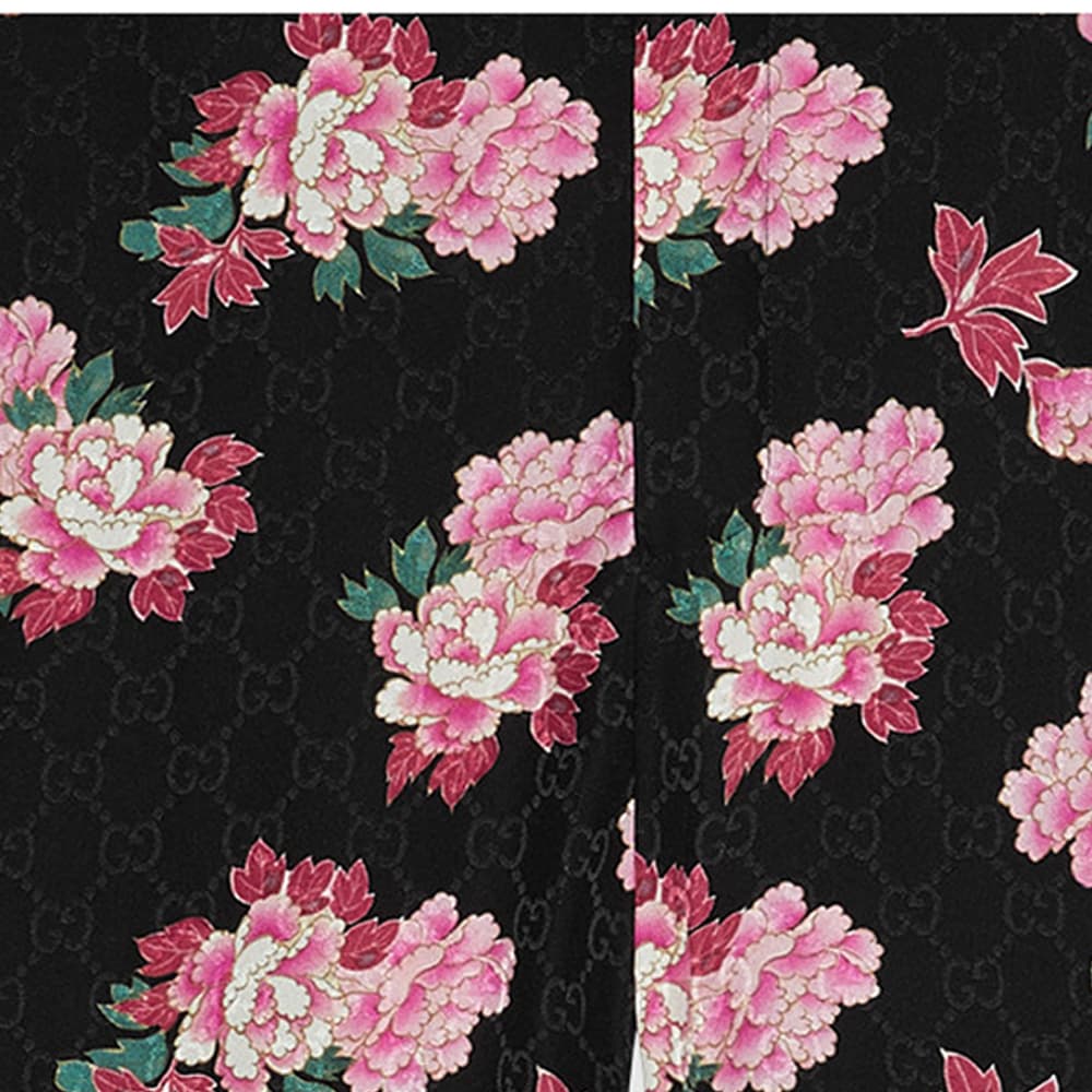 Шорты Gucci Peony Print Silk Shorts - изображение 5