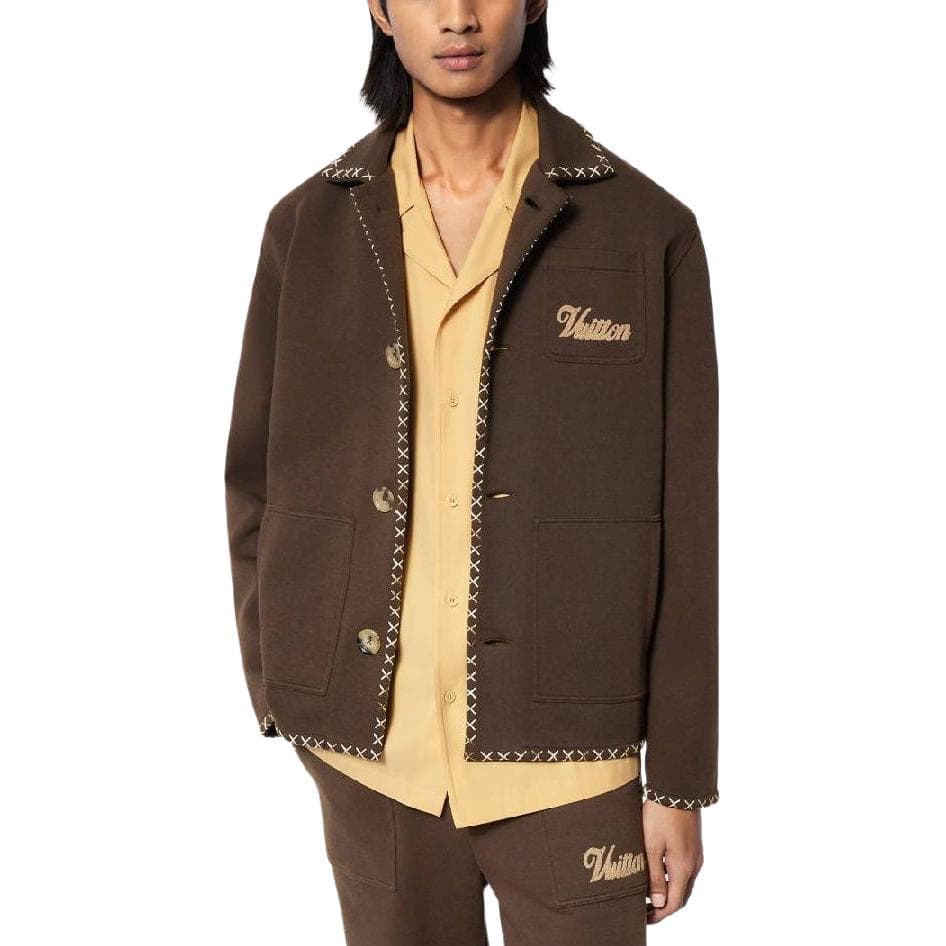 Куртка LOUIS VUITTON x Tyler SS24 Embroidered Jacket Chocolate - изображение 4