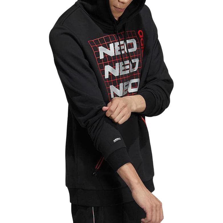 Худи Adidas Neo Черные Мужские Толстовки - изображение 2